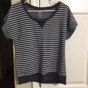 Women's Hanes Shirt Black/White Size Small
